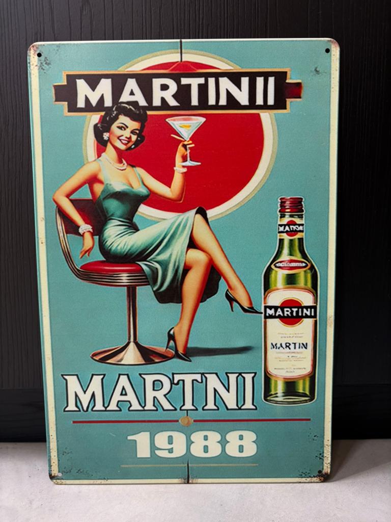 Retro reclamebord Martini, Verzamelen, Ophalen of Verzenden, Nieuw, Reclamebord