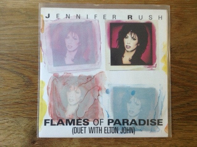single jennifer rush with elton john, Enlèvement ou Envoi, Rock et Metal, Housse de protection extérieure, 7 inch