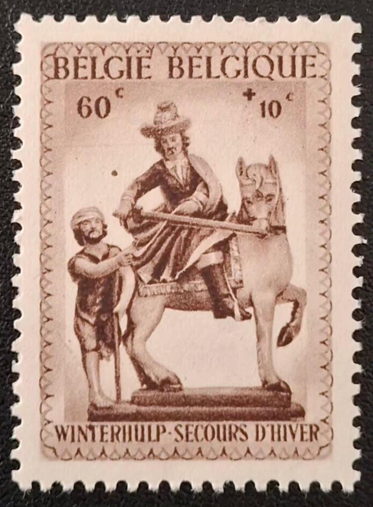 België: OBP 586-V2 ** Derde Winterhulpuitgifte 1941., Orginele gom, Ophalen of Verzenden, Zonder stempel, Postfris