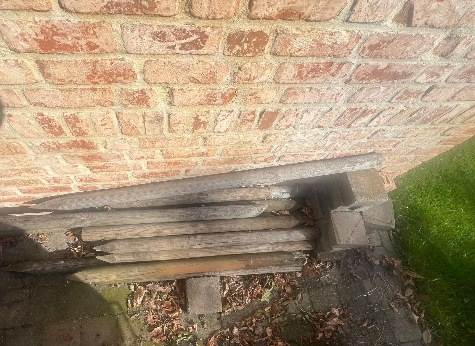 Houten palen, Ophalen, Gebruikt