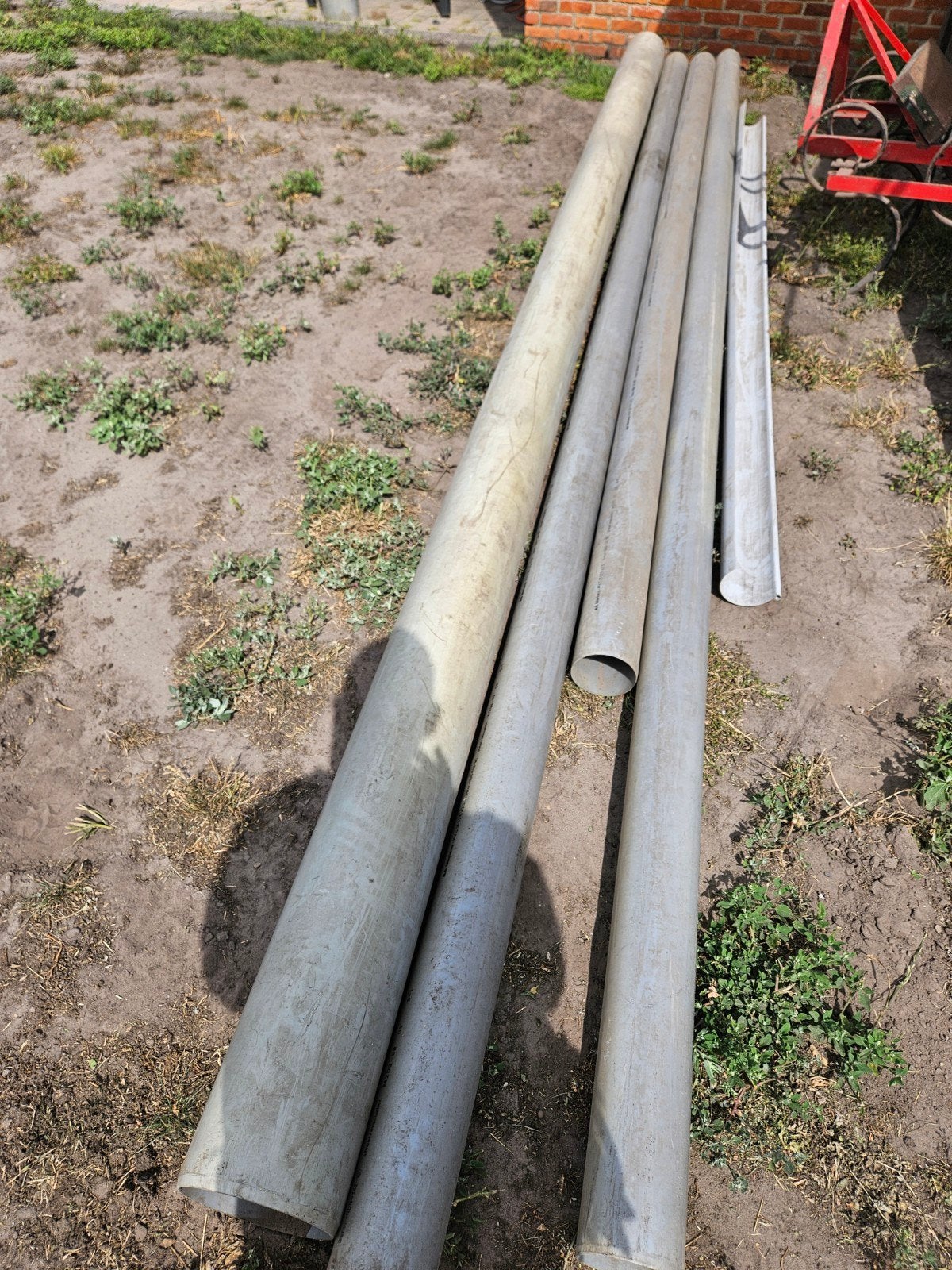 grijze pvc buizen, Ophalen, Zo goed als nieuw, PVC, 6 meter of meer