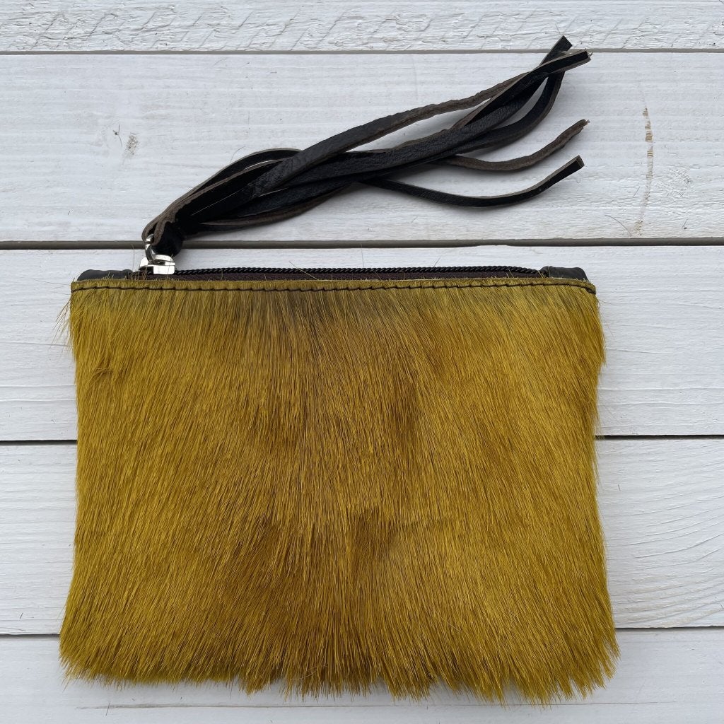 Tas Kim springbok geel 16x12cm #K-1 | Lederstore, Bijoux, Sacs & Beauté, Enlèvement ou Envoi, Neuf, Jaune, Sac de soirée
