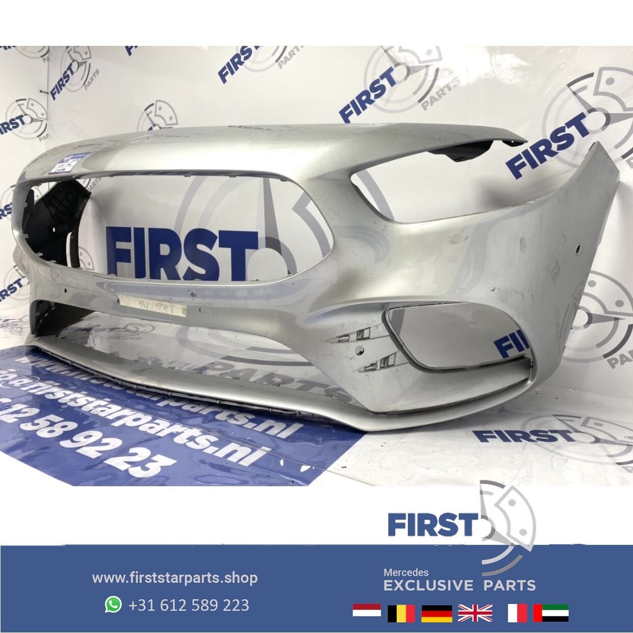 W247 B KLASSE AMG VOORBUMPER origineel mercedes 2021  ZILVER, Gebruikt, -, Voor, Ophalen of Verzenden