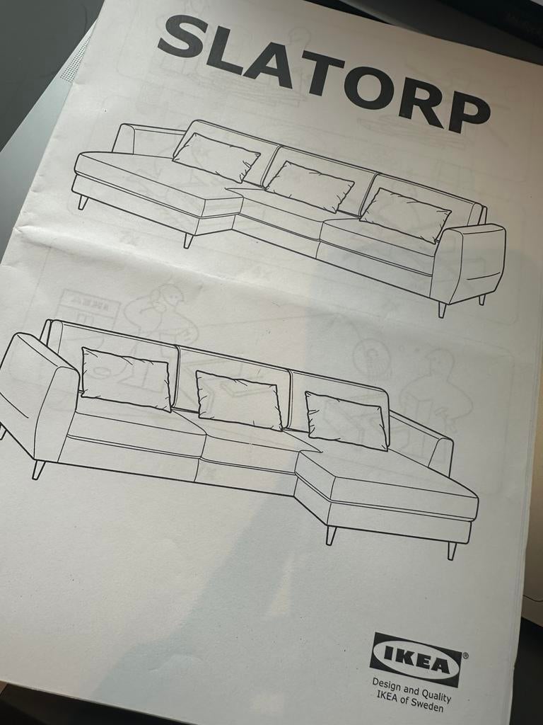 IKEA SLATORP met chaise longue – zeer comfortabel, Huis en Inrichting, Slaapkamer | Slaapbanken, Ophalen, Zo goed als nieuw