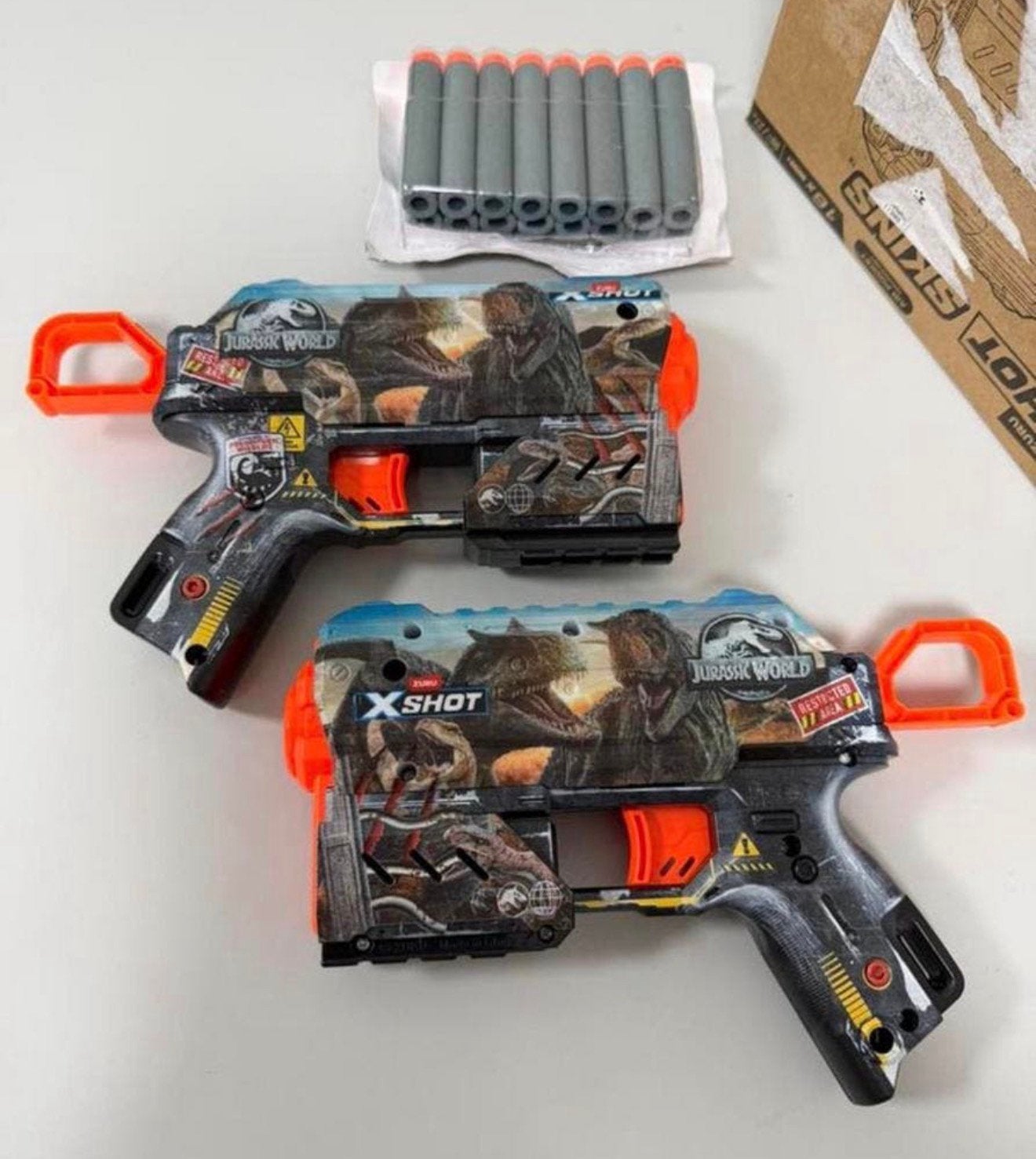 2x set X-Shot Skins Flux Jurassic World + 16 pijlen – Nieuw, Ophalen of Verzenden, Nieuw