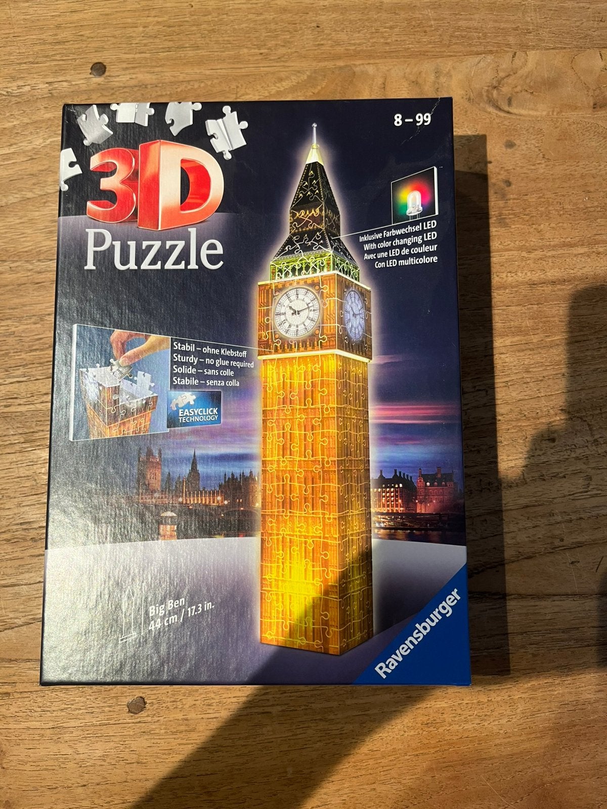 3D puzzle big ben, Hobby en Vrije tijd, Ophalen of Verzenden, Zo goed als nieuw