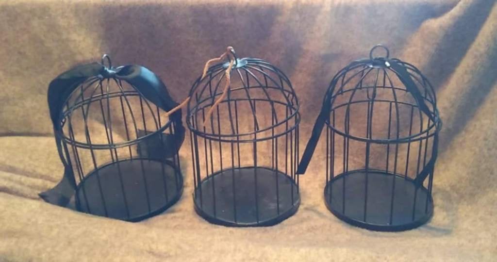 vogelkooitjes zwart Per set van 3 stuks, Ophalen of Verzenden, Zwart