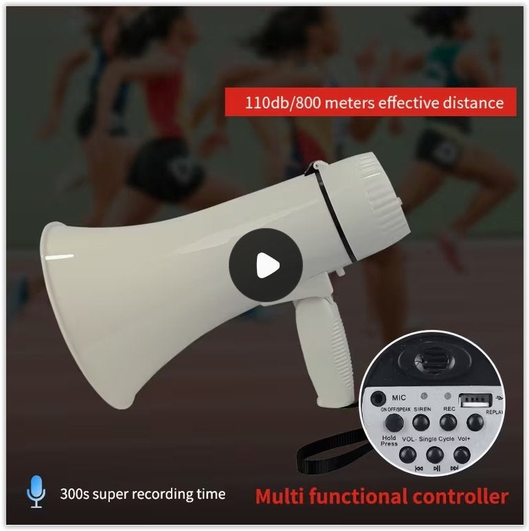 Haut-parleur Megaphone 35 Watt Portable - Modes S, Ophalen of Verzenden, Nieuw