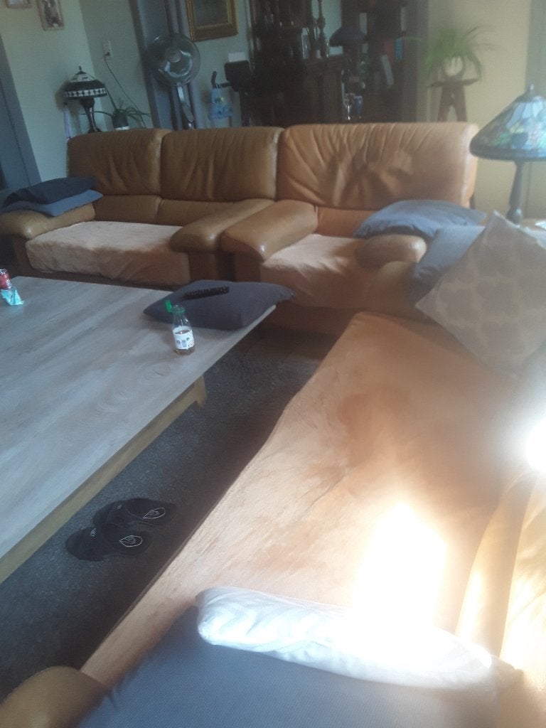 Salon leder, Ophalen, Gebruikt, Leer