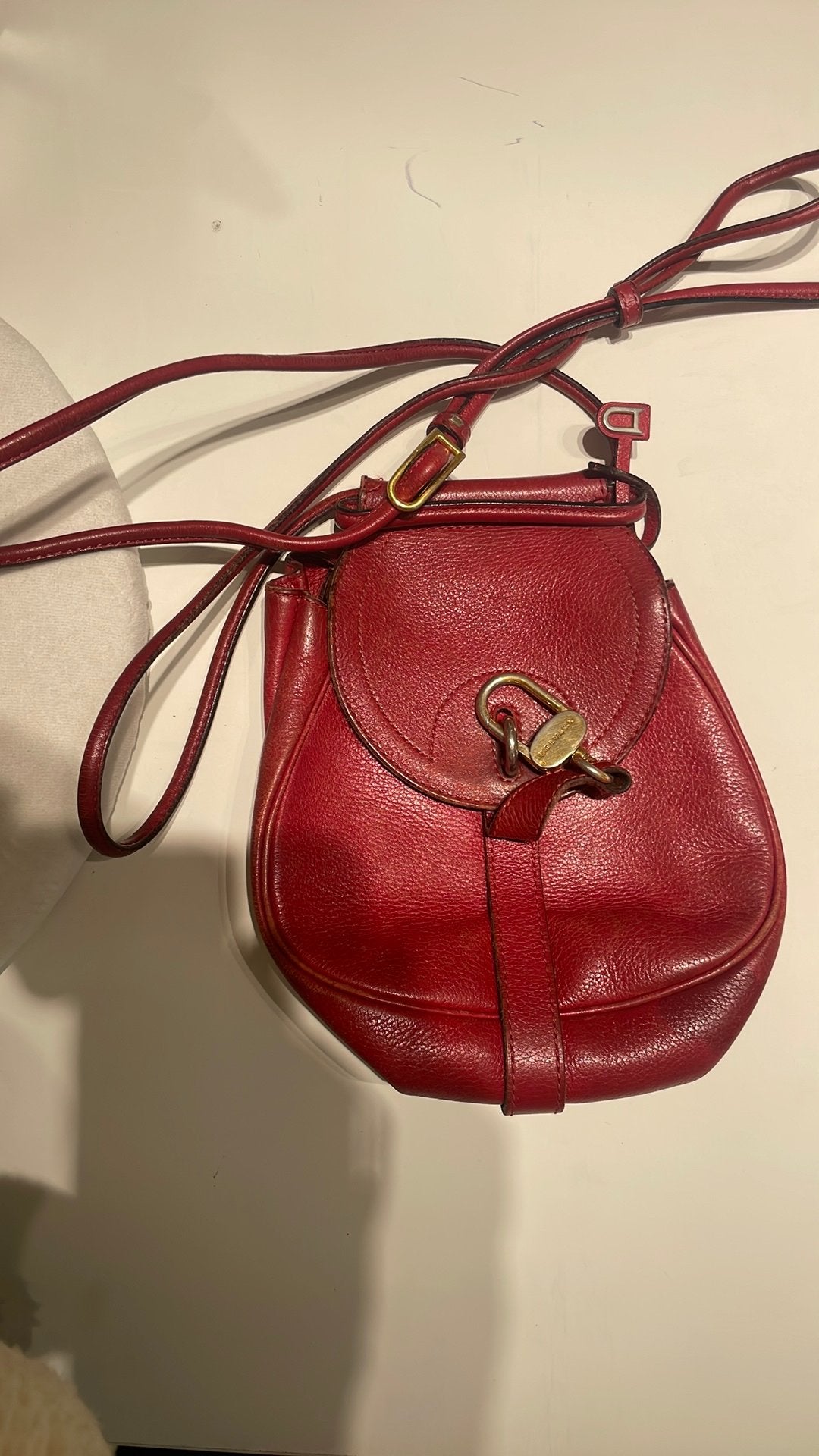 Delvaux Cercaux, Enlèvement ou Envoi, Utilisé, Rouge, Sac à bandoulière