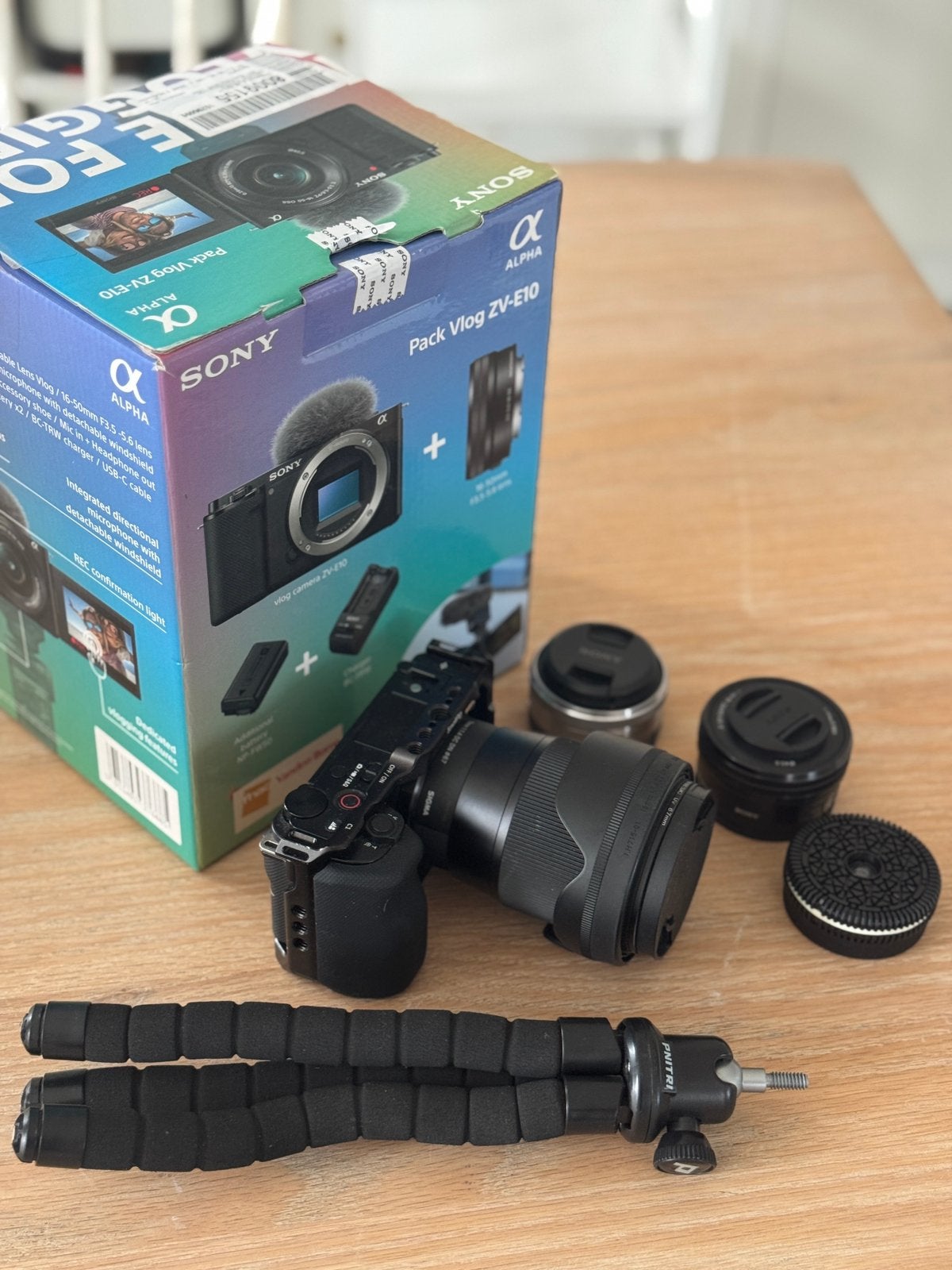 Sony zv-e10 set met extra’s, Audio, Tv en Foto, Ophalen of Verzenden, Zo goed als nieuw, Sony