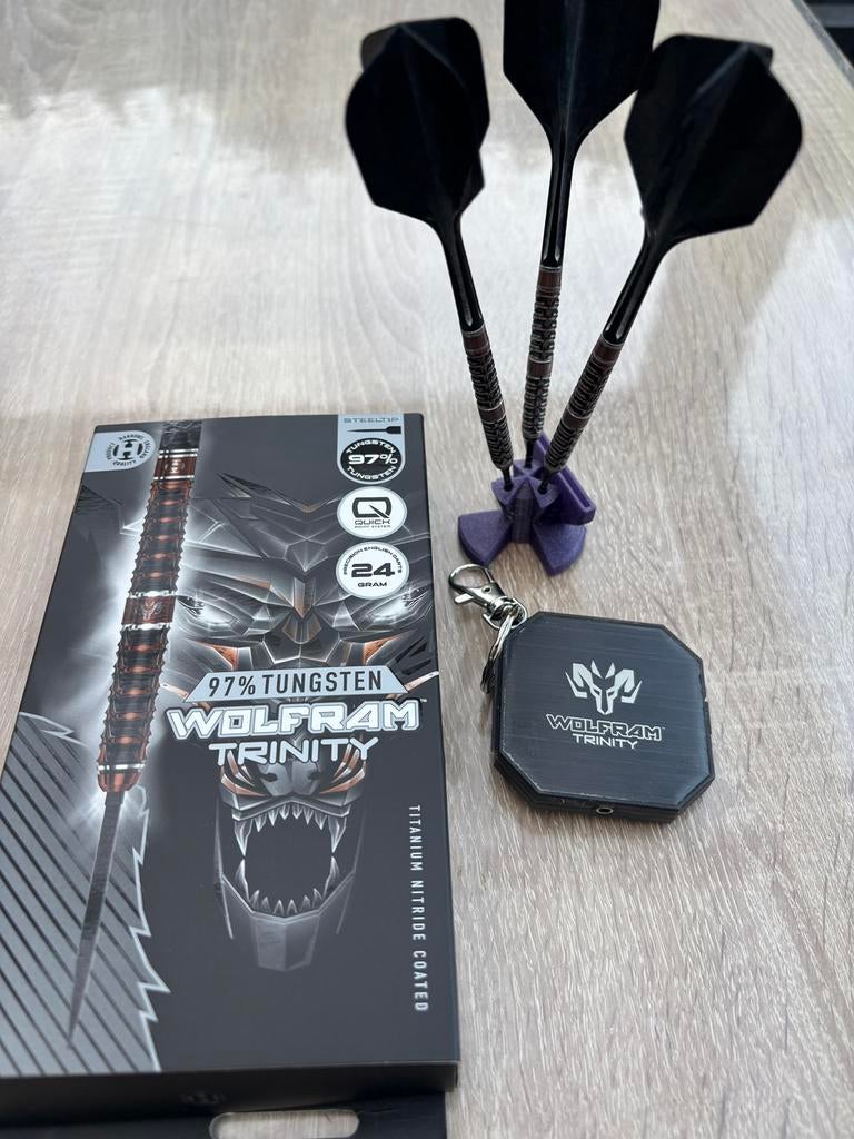 Harrows Wolfram Trinity Quick Point 97% - Dartpijlen 24g, Sport en Fitness, Darts, Ophalen, Zo goed als nieuw, Pijlen