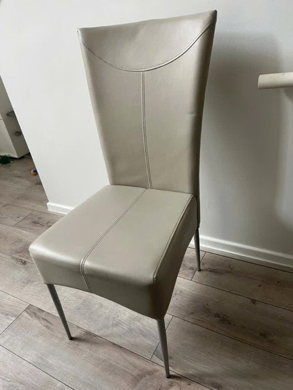 5 Lederen Stoelen, Huis en Inrichting, Ophalen, Gebruikt, Overige kleuren, Leer