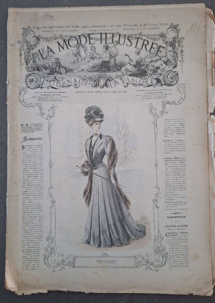 Exemplaar nummer 44 van  La Mode Illustrée uit 1906, Boeken, Ophalen of Verzenden, Gelezen, Damesbladen