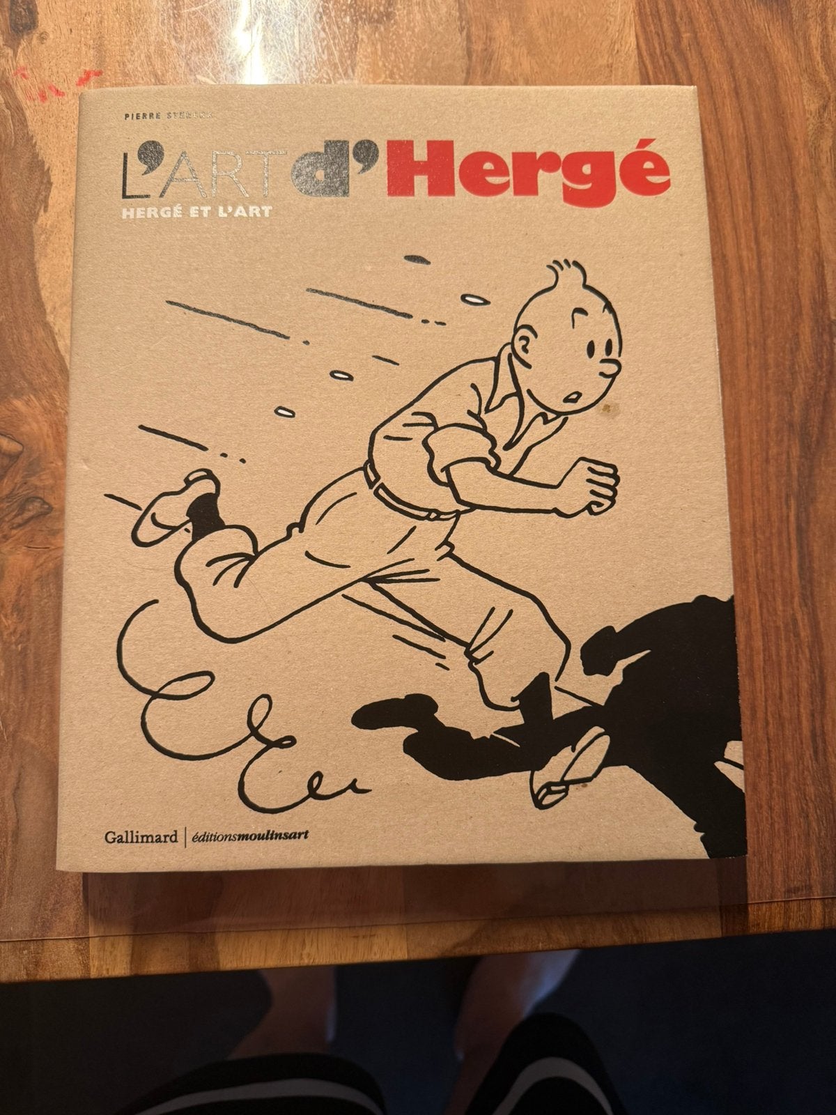 Livre L'art de Hergé et carte Tintin, Collections, Enlèvement ou Envoi, Utilisé