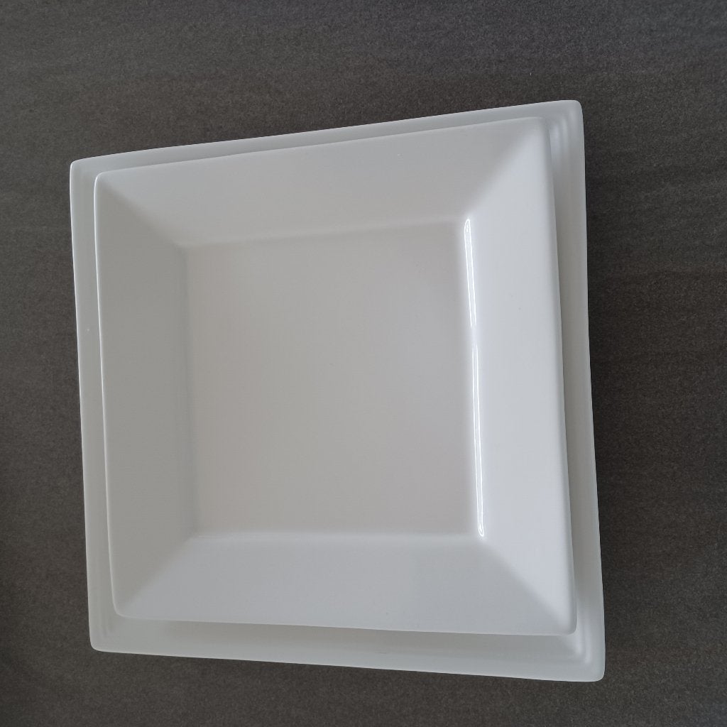 witte borden (6+6), Ophalen of Verzenden, Porselein, Bord(en)
