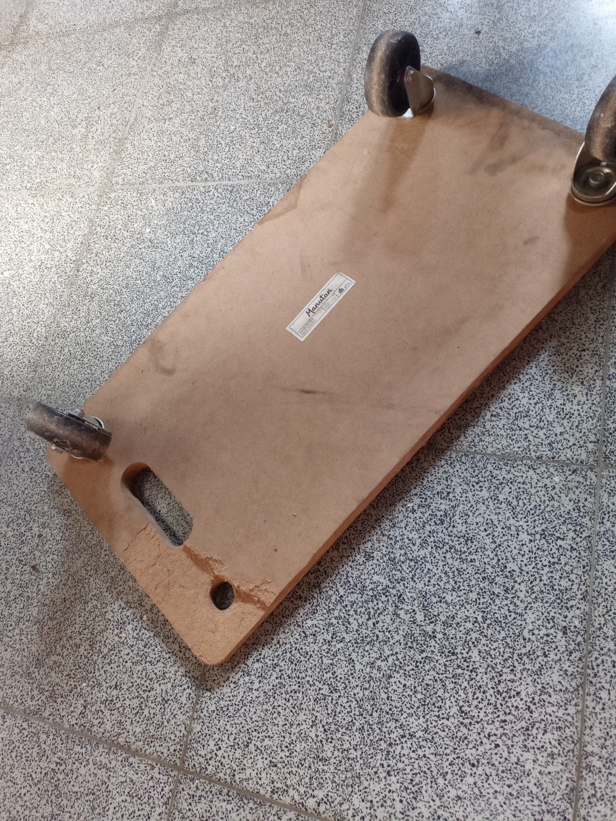 3 stuks op een houten plaat, Ophalen