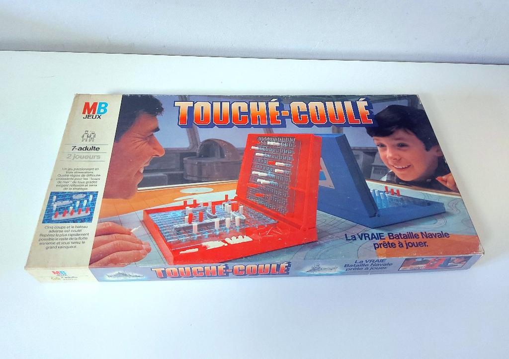 Touché-Coulé Jeu de société (MB) Vintage, MB, Jeu de voyage, Enlèvement ou Envoi, Trois ou quatre joueurs