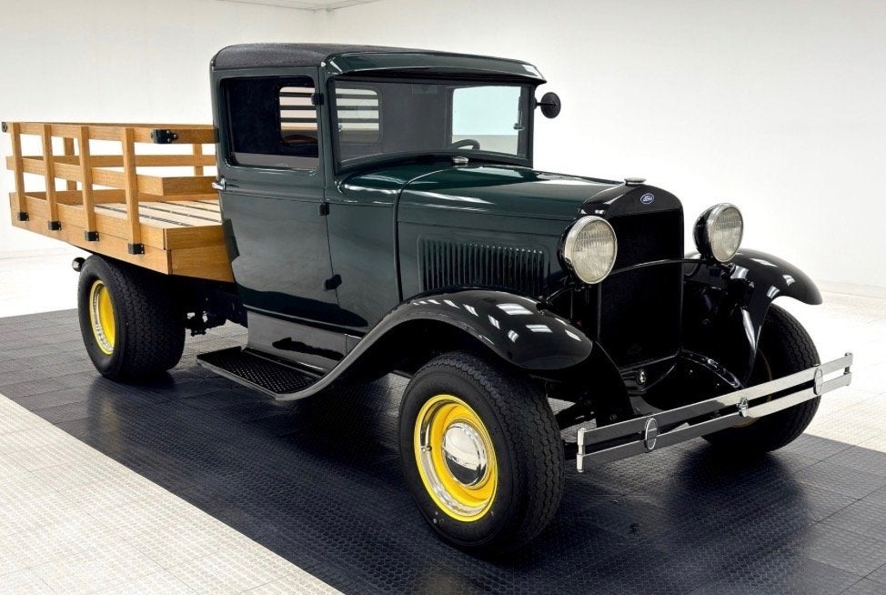 1930 Ford Model A Stakebody Pickup, Auto's, Voorwielaandrijving, Stof, Zwart, Bedrijf