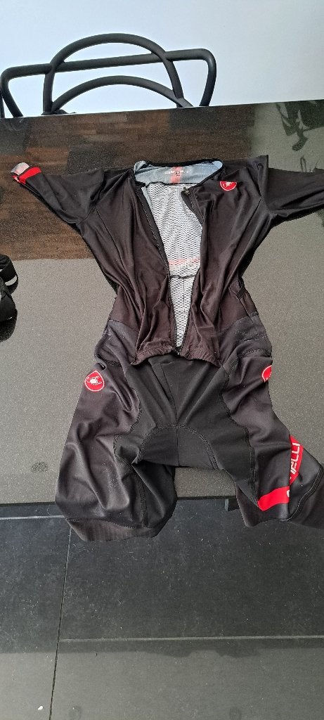 TRISUIT CASTELLI L, Fietsen en Brommers, Fietsaccessoires | Fietskleding, Ophalen, Gebruikt, Heren, CASTELLI