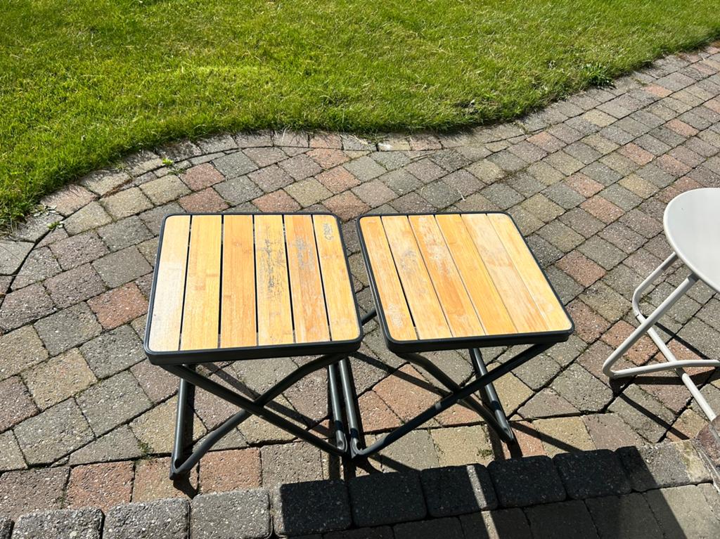Bijzettafeltje, Tuin en Terras, Tuinsets en Loungesets, Ophalen, Zo goed als nieuw