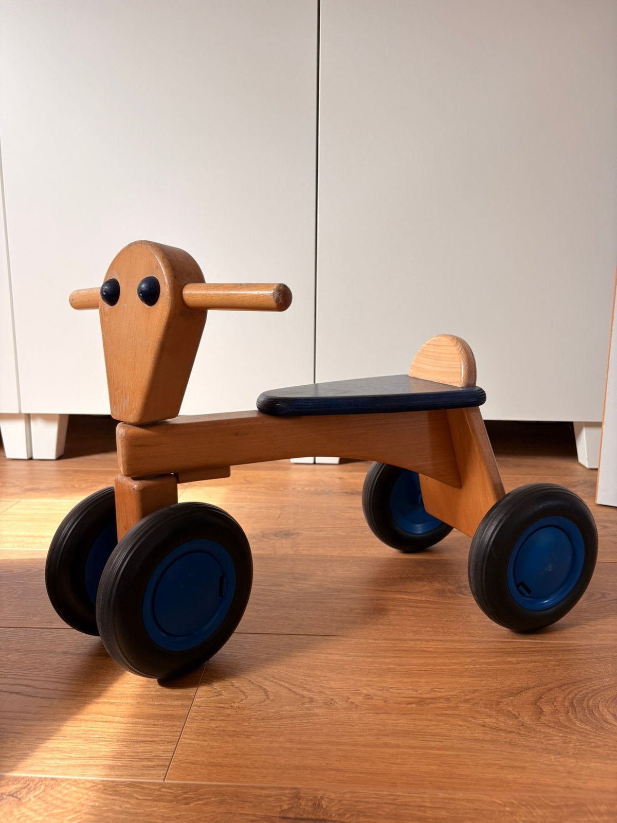Houten fietsje, Ophalen, Gebruikt