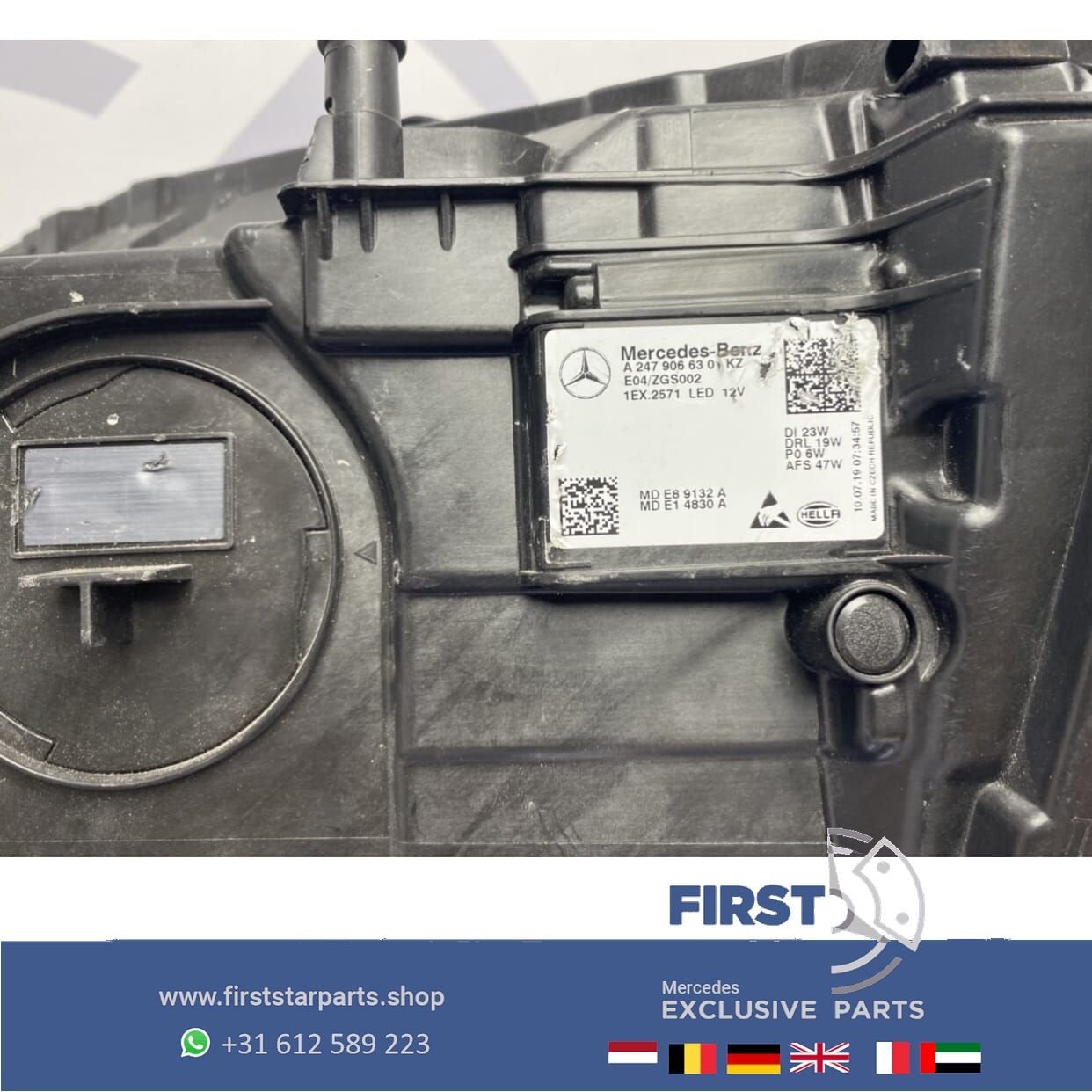 H247 GLA 2021 KOPLAMP LINKS origineel Mercedes HIGH PERFORMA, Gebruikt, -, Ophalen of Verzenden, -