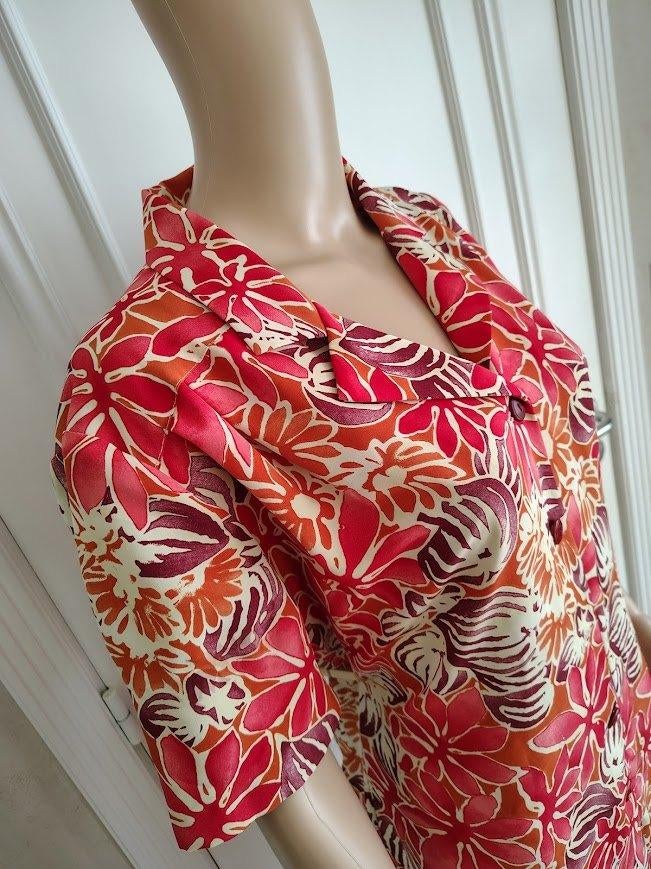 Fleurige vintage jurk, Ophalen of Verzenden, Maat 42/44 (L)