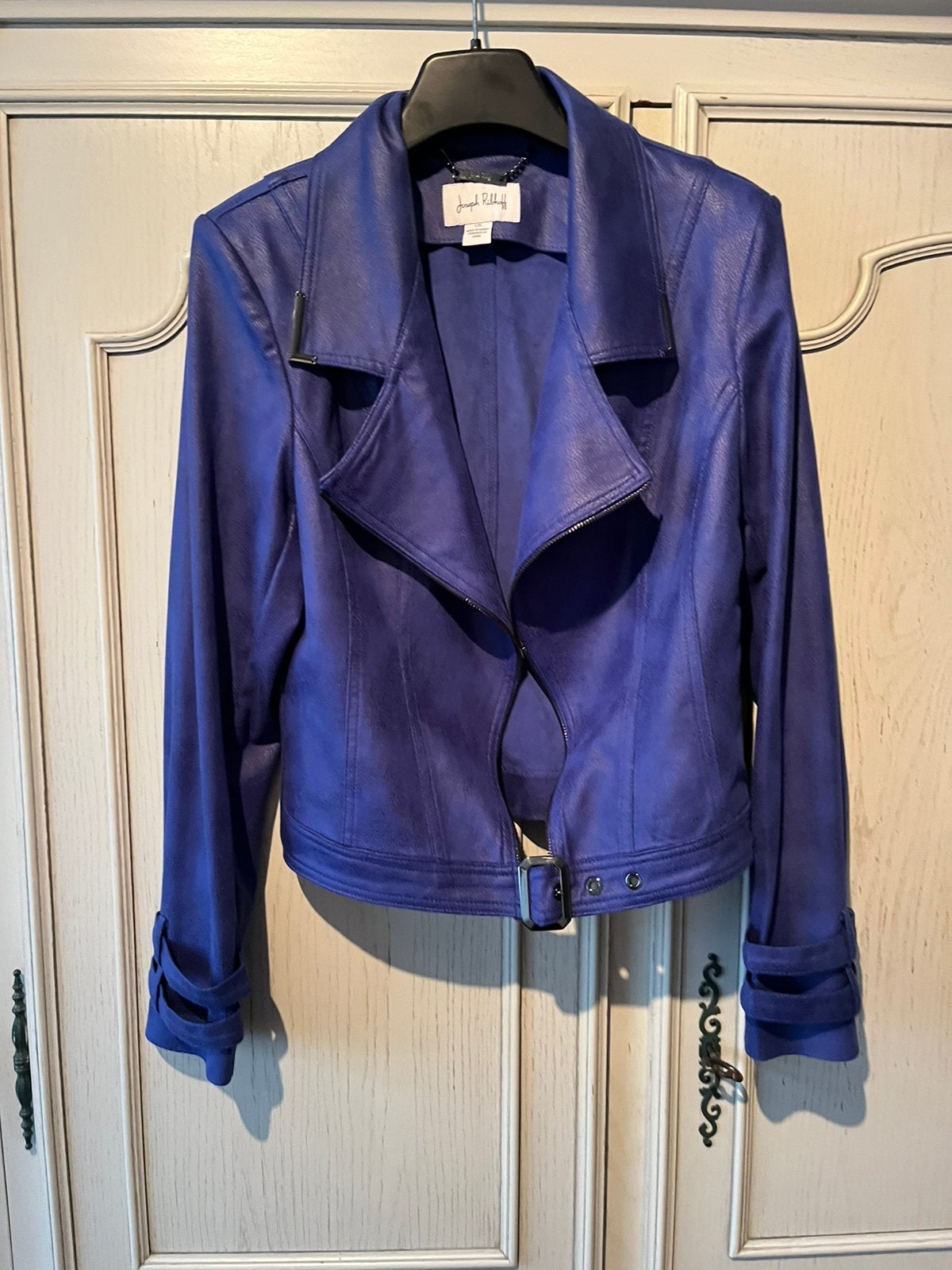 Vest Joseph Ribkoff suede look, Verzenden, Zo goed als nieuw, Maat 42/44 (L), Blauw