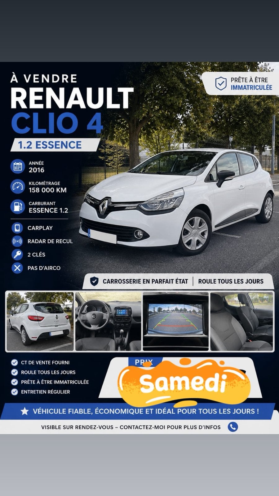 Renault clio 4, Autos, Renault, Achat, Boîte manuelle, 5 portes, Particulier