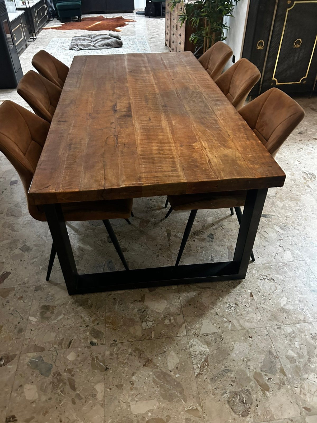 Tafel met zes stoelen, Ophalen, Gebruikt, 6 tot 8 stoelen