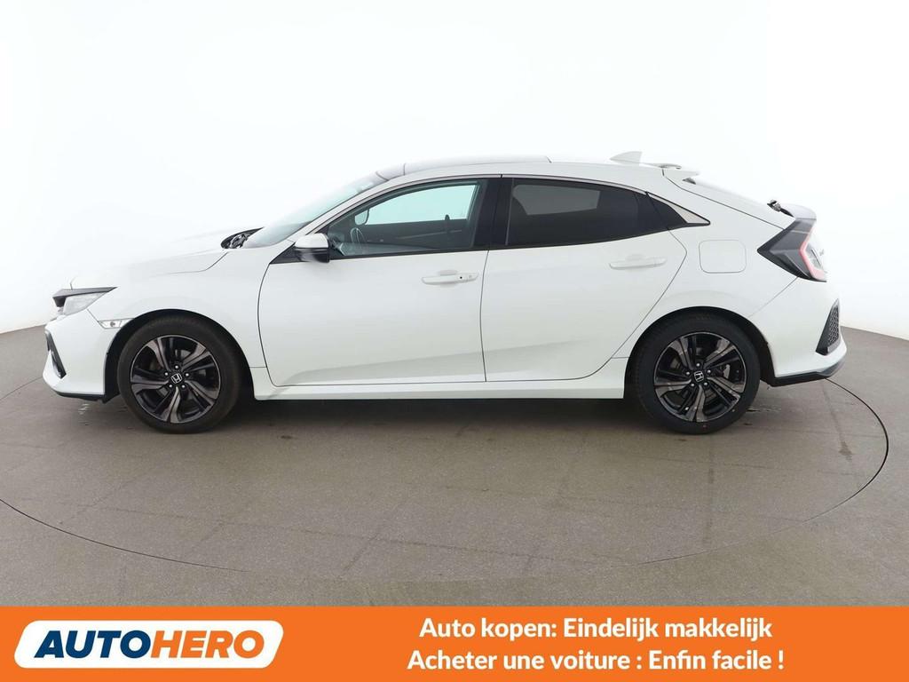Honda Civic 1.0 VTEC Executive Premium (bj 2017), Auto's, Voorwielaandrijving, Gebruikt, Zwart, Leder