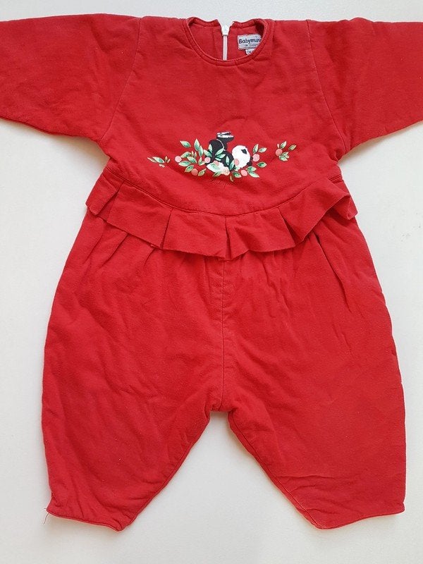 CATIMINI - Combinaison rouge avec panda - T.12 mois/74 cm, Catimini, Gebruikt, Jongetje of Meisje, Ophalen of Verzenden