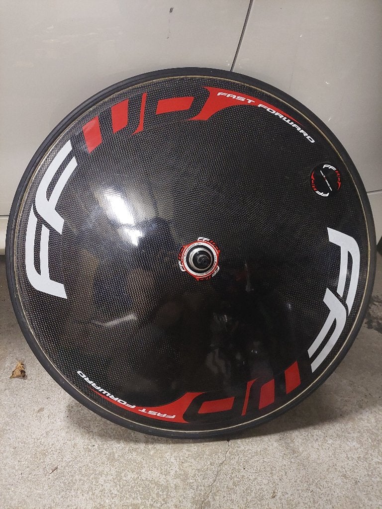 Roue carbone lenticulaire Fast Forward FFWD, Fietsen en Brommers, Fietsonderdelen, Wiel, Carbon, Ophalen