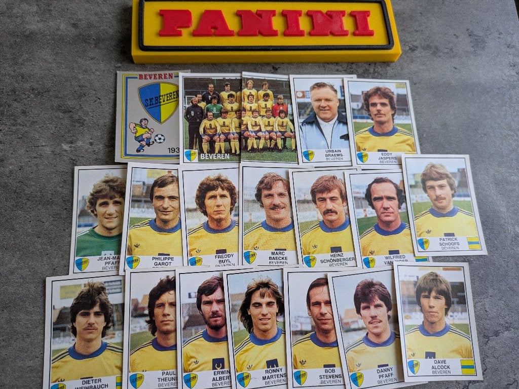PANINI FOOTBALL 82 BEVEREN SK 19 STICKERS 1982 VOETBAL PFAFF, Ophalen of Verzenden, Nieuw