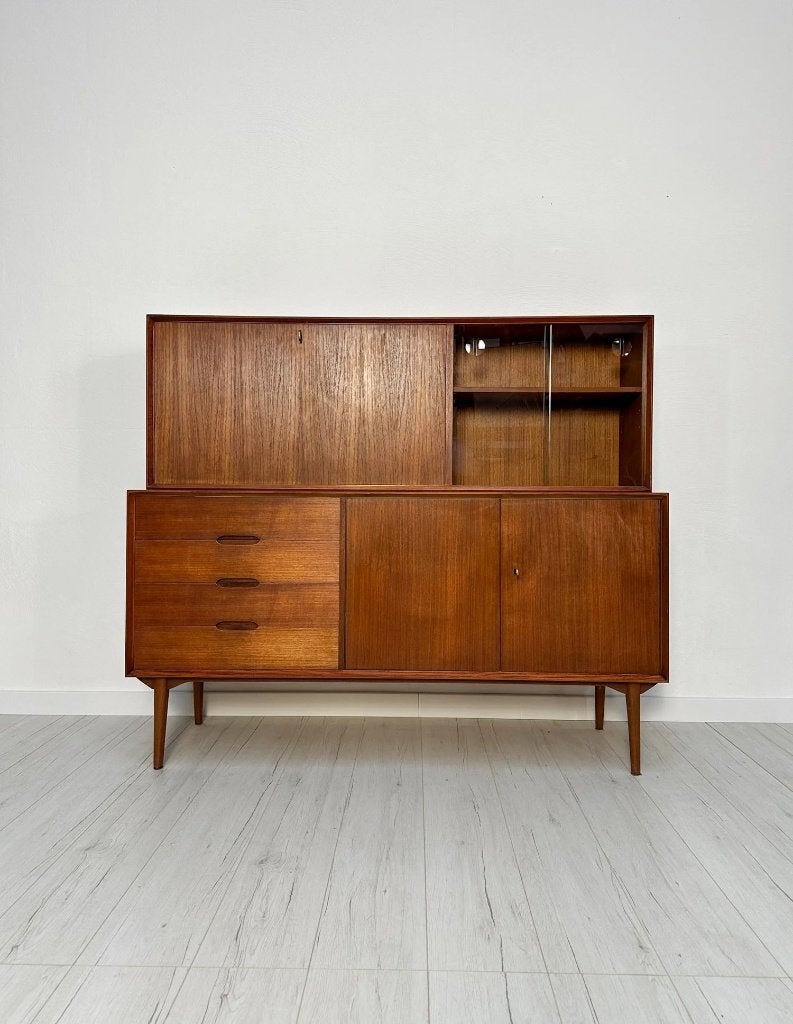 Buffet haut Rex Raab Vario 150 en teck Wilhelm Renz 60s, Enlèvement ou Envoi, Utilisé