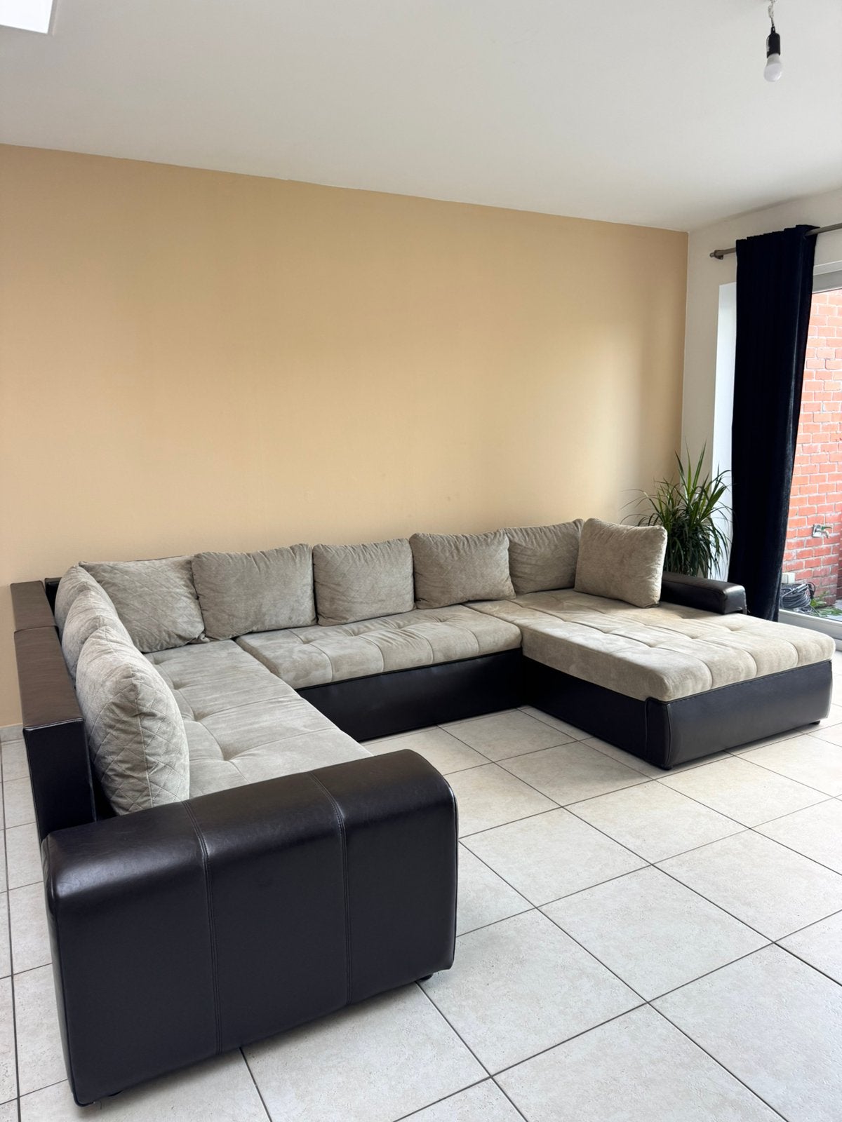 Grote U-vormige hoekzetel met chaise longue – zeer ruim, Enlèvement, Comme neuf