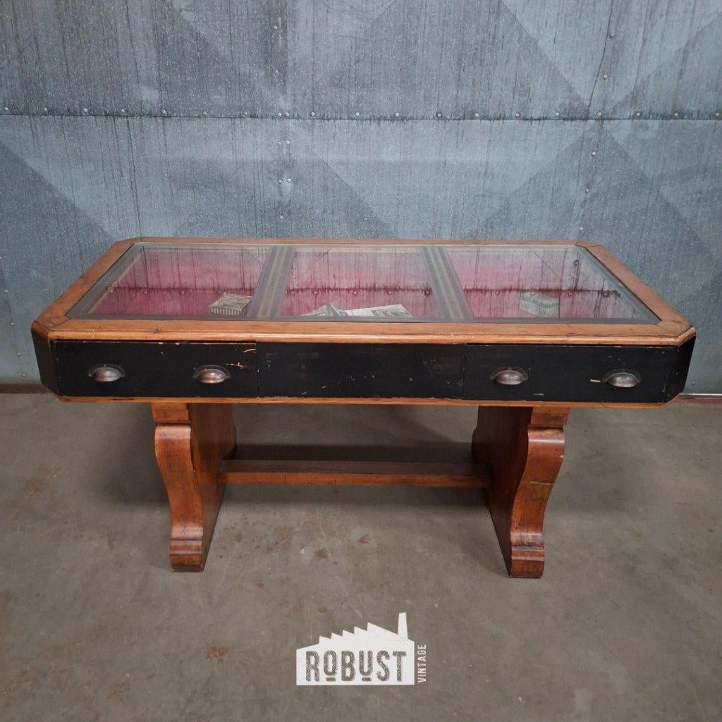 Vitrinetafel / toonbank / displaytafel met lades, Huis en Inrichting, Kasten | Vitrinekasten, Gebruikt, Minder dan 100 cm, 150 tot 200 cm