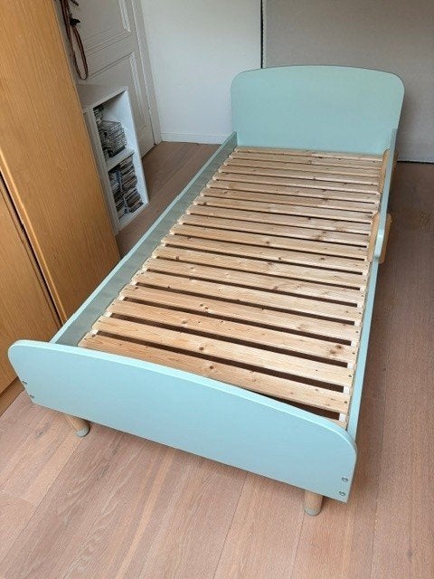 Flexa bed + boekenrek, Ophalen, Zo goed als nieuw, 180 cm of meer, 85 tot 100 cm