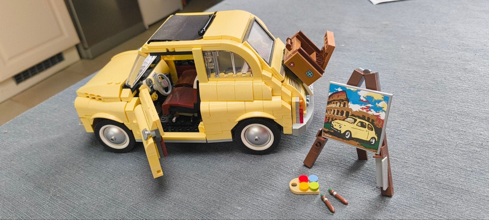 LEGO Fiat 500 geel, Enlèvement, Comme neuf, Voiture