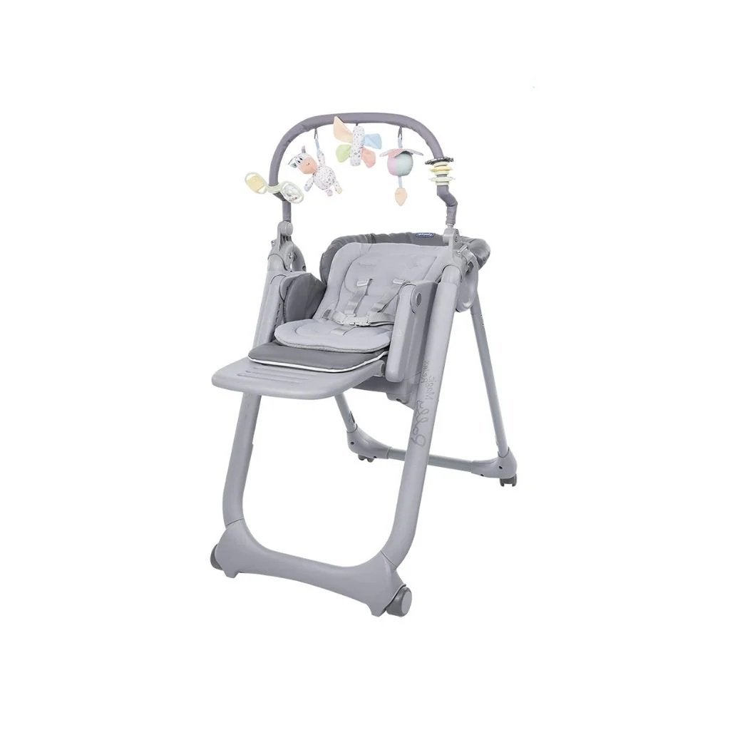 Eetstoel Chicco polly lagic Graphite, Kinderen en Baby's, Kinderstoelen, Ophalen, Zo goed als nieuw, Overige typen, Gordel(s)