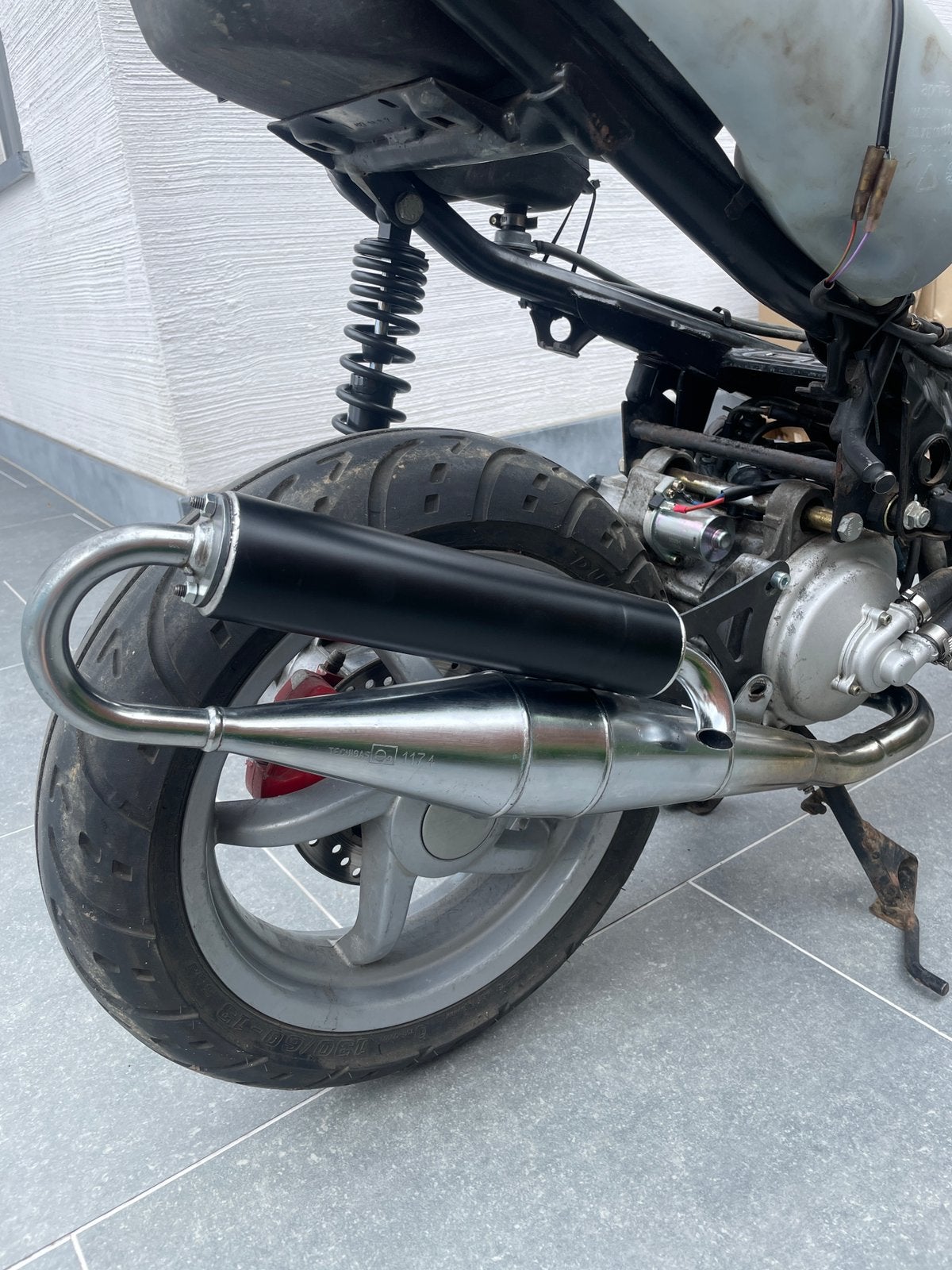 Technigas Next R chroom brommer uitlaat, Fietsen en Brommers, Brommeronderdelen | Algemeen, Gebruikt, Uitlaat, Ophalen of Verzenden