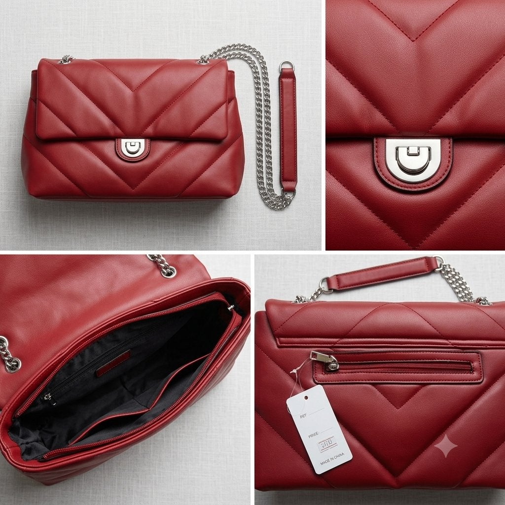 Sac bandoulière, Enlèvement ou Envoi, Neuf, Rouge, Sac de soirée