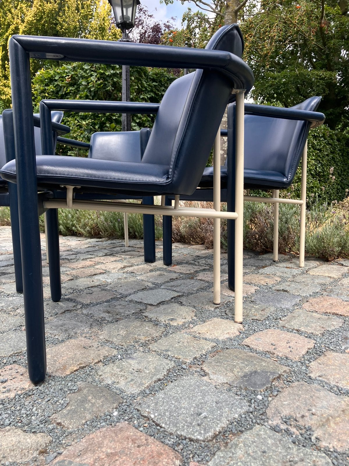 Vintage Hugo de Ruiter design armstoelen van Leolux!!!, Maison & Meubles, Chaises, Enlèvement, Comme neuf, Métal
