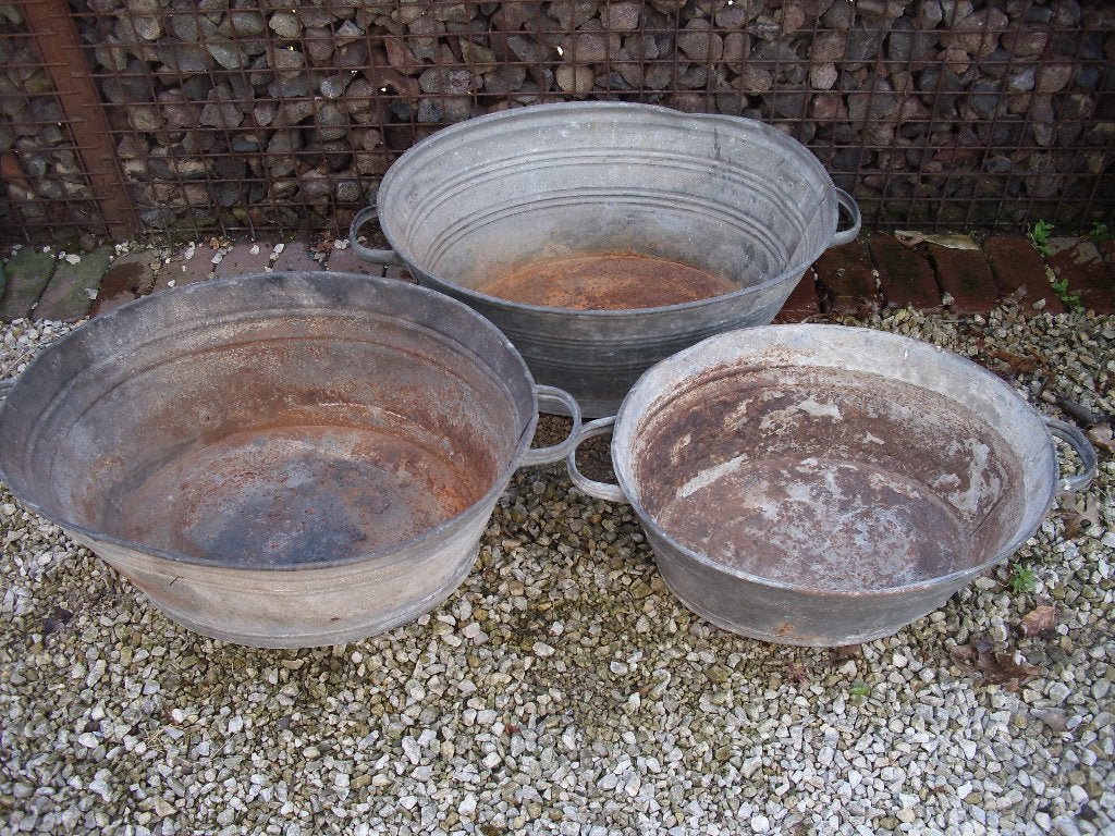 zinken kuipen (baden), Ophalen, Gebruikt, Minder dan 30 cm, Minder dan 60 cm