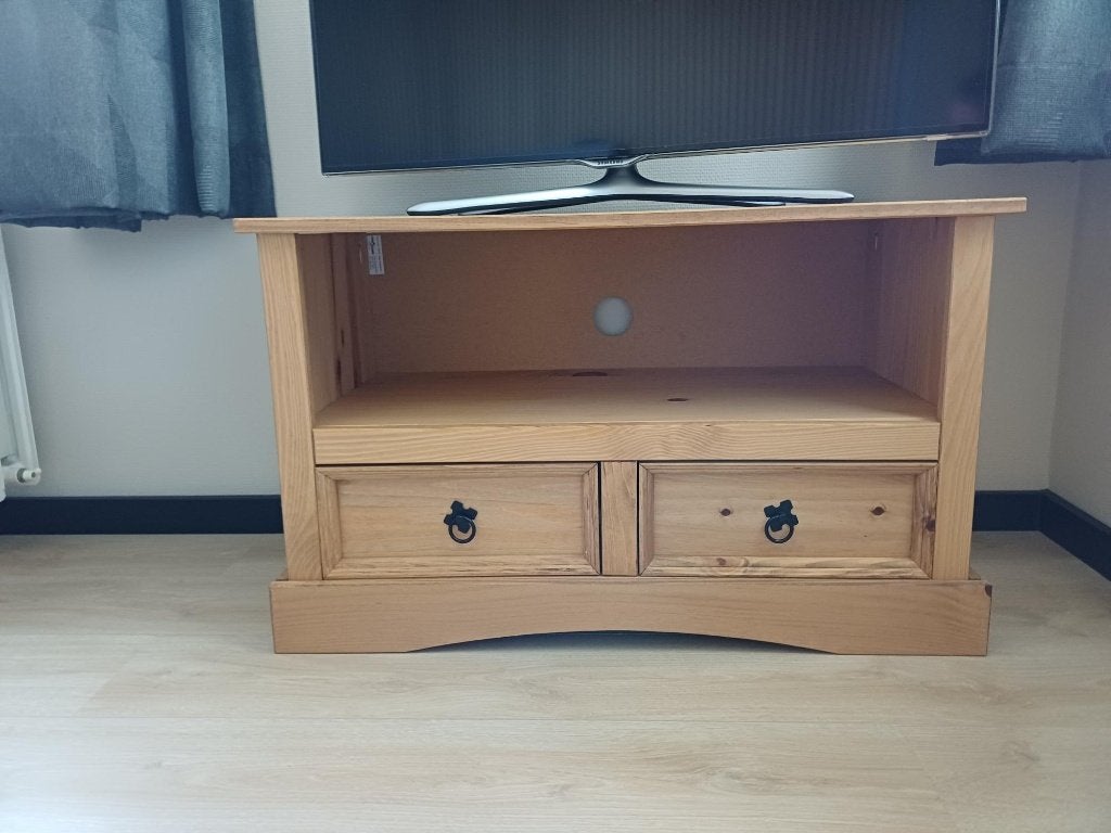 TV kast, blank grenen - klein model, Huis en Inrichting, Ophalen, Gebruikt, Grenenhout