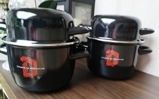 2 mosselpannen van Duvel. Nieuwstaat., Ophalen of Verzenden, Zo goed als nieuw