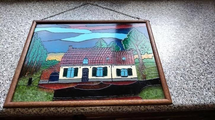 Glasraam in kader, Ophalen