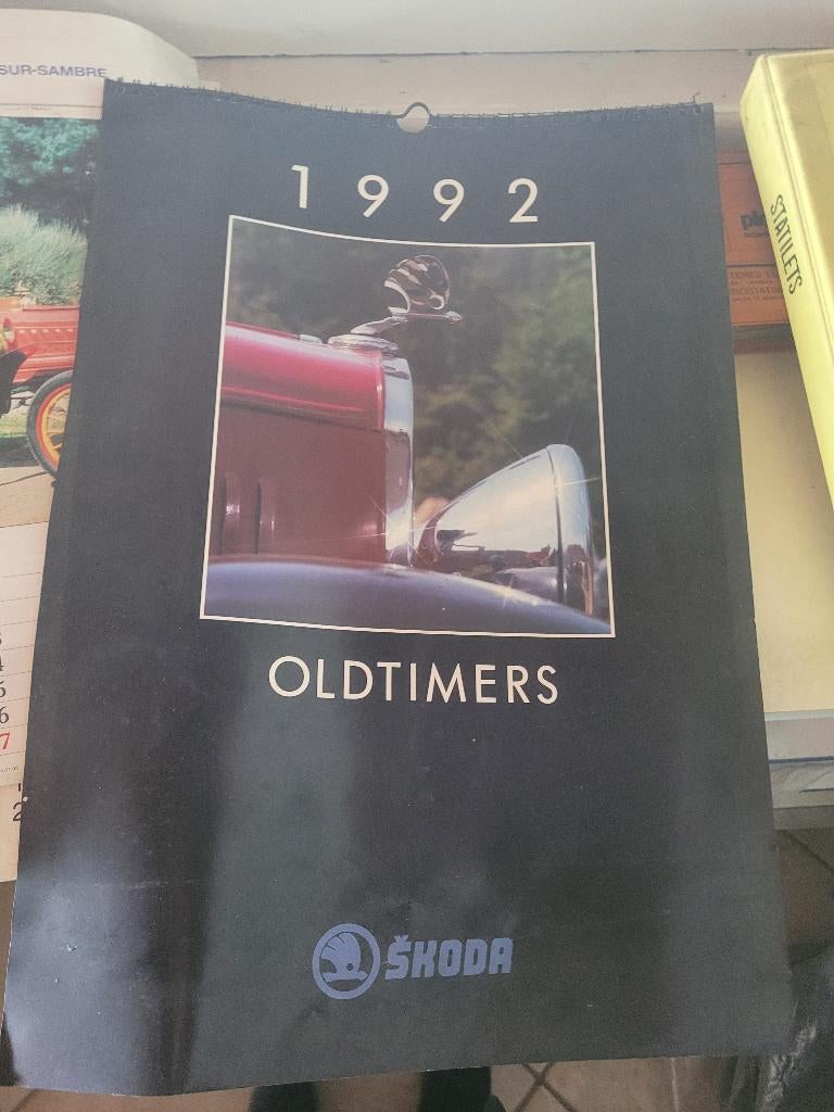 Calendrier ŠKODA "Oldtimers" 1992 Officiel - Stock Ancien, Enlèvement, Calendrier mensuel, Comme neuf