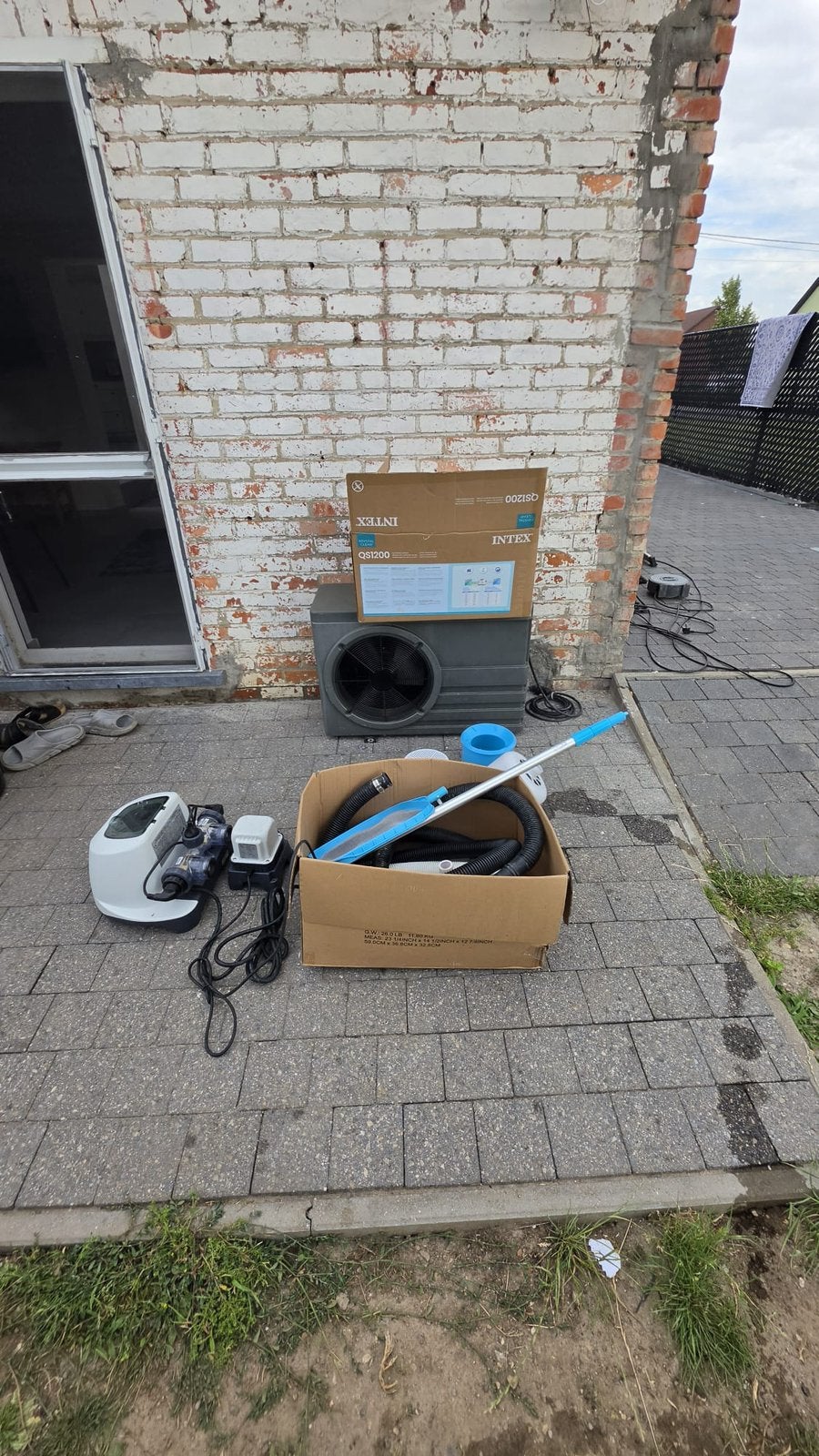 Intex  Zwembad 457 x 122 cm – Complete set + Warmtepomp, Ophalen, Zo goed als nieuw